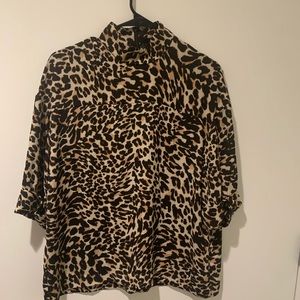 Zara Leopard Blouse
